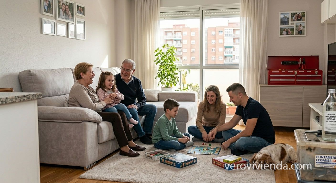 familia casa ordenada con familia<br />
